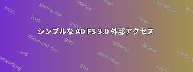 シンプルな AD FS 3.0 外部アクセス