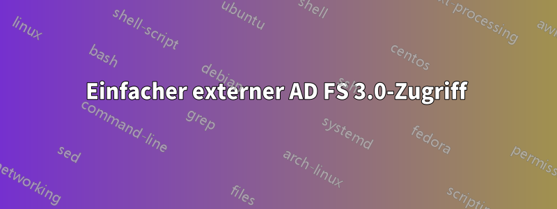 Einfacher externer AD FS 3.0-Zugriff