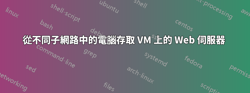 從不同子網路中的電腦存取 VM 上的 Web 伺服器