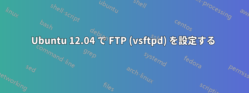 Ubuntu 12.04 で FTP (vsftpd) を設定する