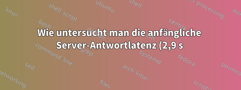 Wie untersucht man die anfängliche Server-Antwortlatenz (2,9 s) einer WordPress-/Nginx-Site?