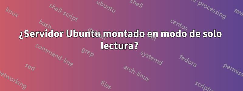 ¿Servidor Ubuntu montado en modo de solo lectura? 