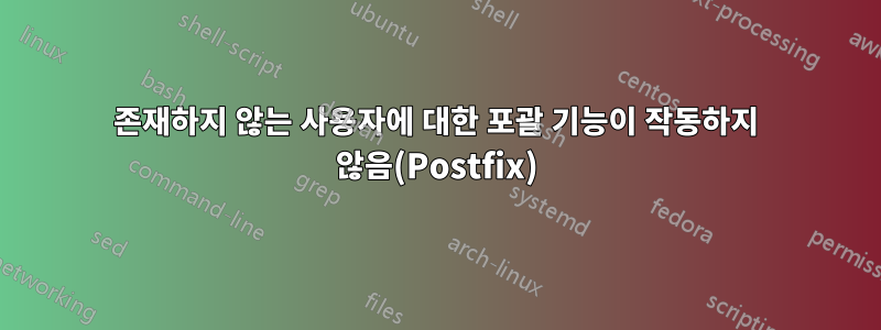 존재하지 않는 사용자에 대한 포괄 기능이 작동하지 않음(Postfix)