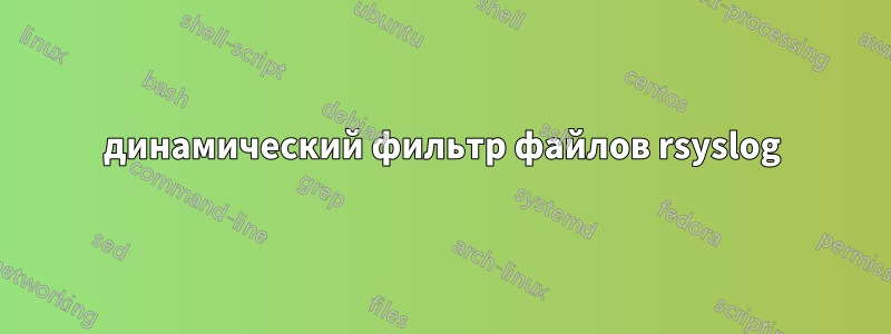 динамический фильтр файлов rsyslog