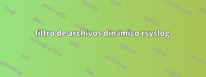 filtro de archivos dinámico rsyslog