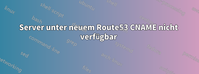 Server unter neuem Route53 CNAME nicht verfügbar