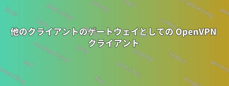 他のクライアントのゲートウェイとしての OpenVPN クライアント