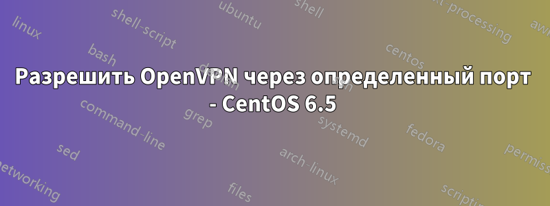 Разрешить OpenVPN через определенный порт - CentOS 6.5