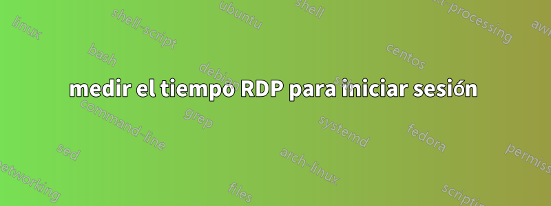 medir el tiempo RDP para iniciar sesión