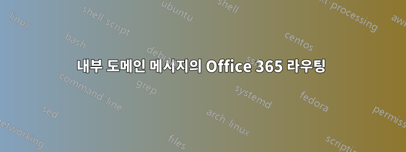 내부 도메인 메시지의 Office 365 라우팅