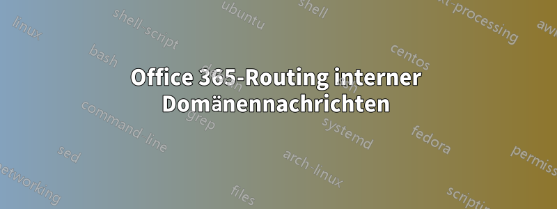 Office 365-Routing interner Domänennachrichten