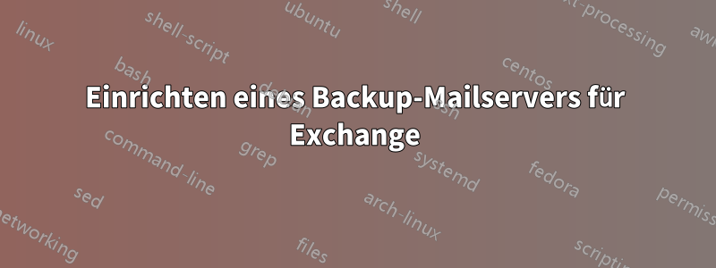 Einrichten eines Backup-Mailservers für Exchange