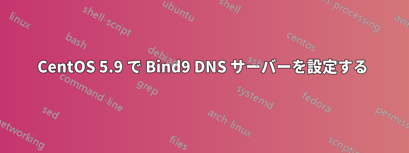 CentOS 5.9 で Bind9 DNS サーバーを設定する