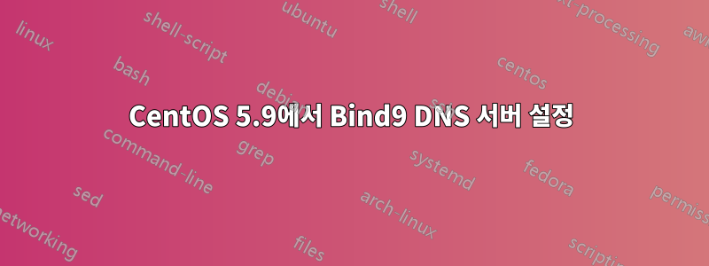 CentOS 5.9에서 Bind9 DNS 서버 설정