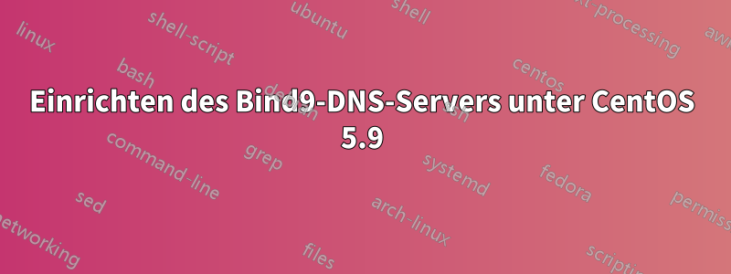 Einrichten des Bind9-DNS-Servers unter CentOS 5.9