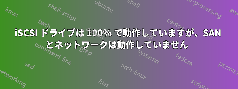 iSCSI ドライブは 100% で動作していますが、SAN とネットワークは動作していません 