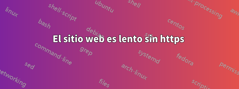 El sitio web es lento sin https