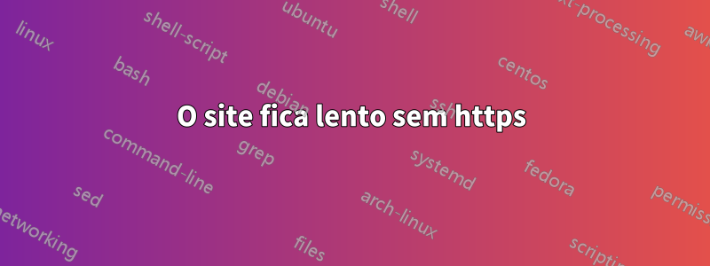 O site fica lento sem https