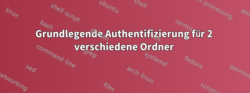 Grundlegende Authentifizierung für 2 verschiedene Ordner