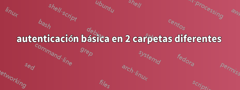 autenticación básica en 2 carpetas diferentes