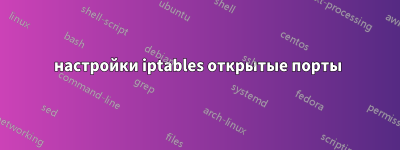 настройки iptables открытые порты