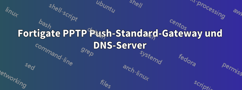 Fortigate PPTP Push-Standard-Gateway und DNS-Server