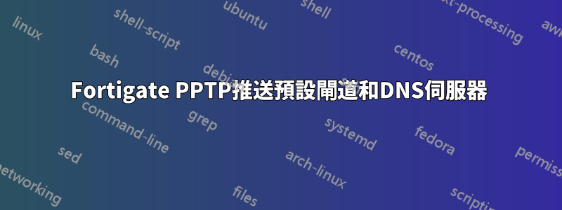 Fortigate PPTP推送預設閘道和DNS伺服器