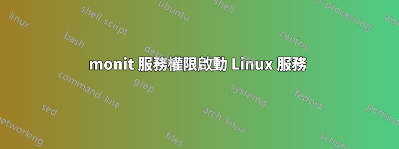 monit 服務權限啟動 Linux 服務