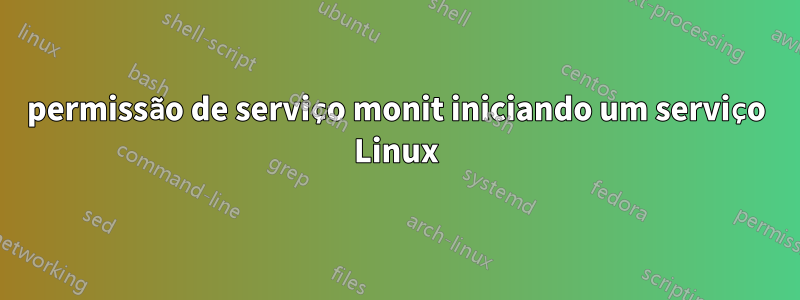 permissão de serviço monit iniciando um serviço Linux