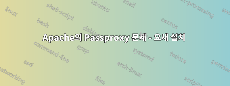 Apache의 Passproxy 문제 - 요새 설치