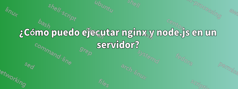 ¿Cómo puedo ejecutar nginx y node.js en un servidor?