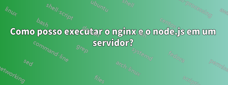 Como posso executar o nginx e o node.js em um servidor?