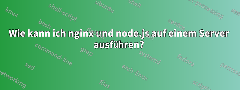 Wie kann ich nginx und node.js auf einem Server ausführen?