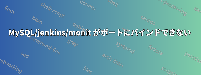 MySQL/jenkins/monit がポートにバインドできない