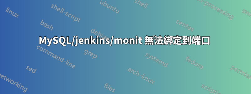 MySQL/jenkins/monit 無法綁定到端口