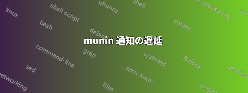 munin 通知の遅延