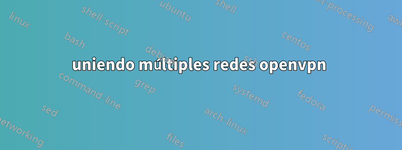 uniendo múltiples redes openvpn