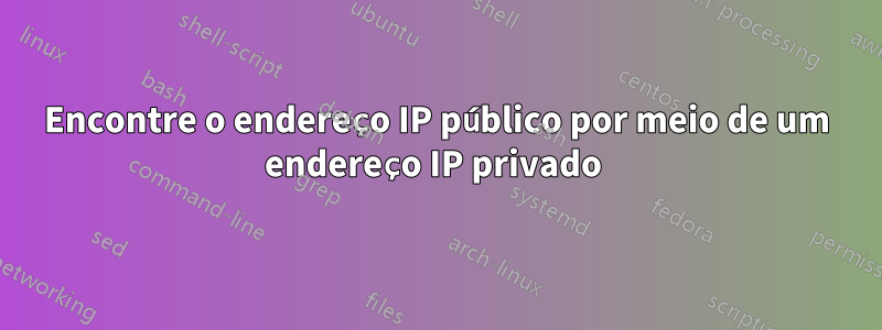 Encontre o endereço IP público por meio de um endereço IP privado 