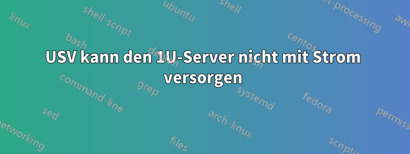 USV kann den 1U-Server nicht mit Strom versorgen