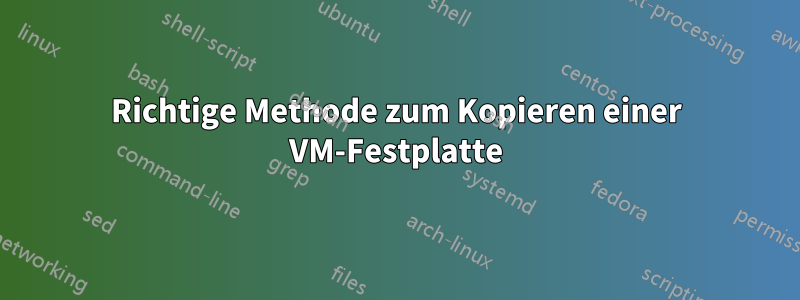 Richtige Methode zum Kopieren einer VM-Festplatte