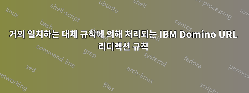 거의 일치하는 대체 규칙에 의해 처리되는 IBM Domino URL 리디렉션 규칙