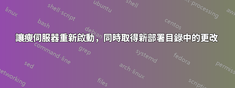 讓瘦伺服器重新啟動,同時取得新部署目錄中的更改