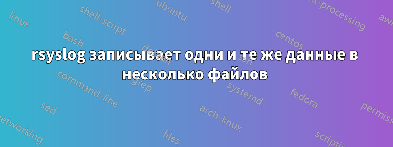 rsyslog записывает одни и те же данные в несколько файлов