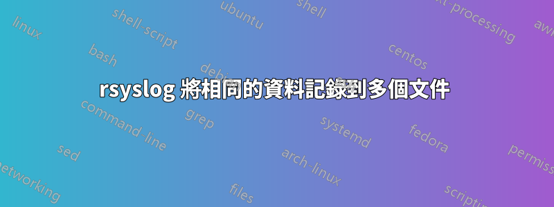 rsyslog 將相同的資料記錄到多個文件