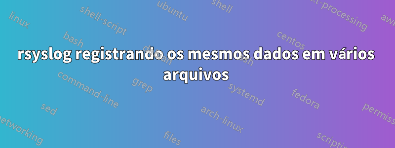 rsyslog registrando os mesmos dados em vários arquivos