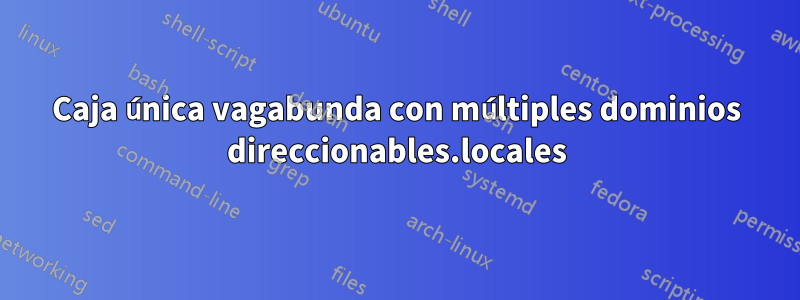 Caja única vagabunda con múltiples dominios direccionables.locales