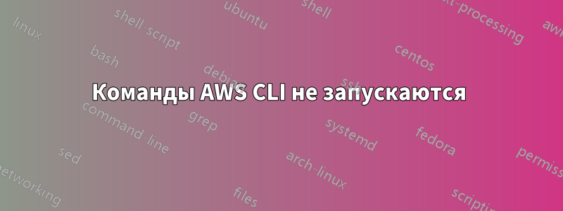 Команды AWS CLI не запускаются