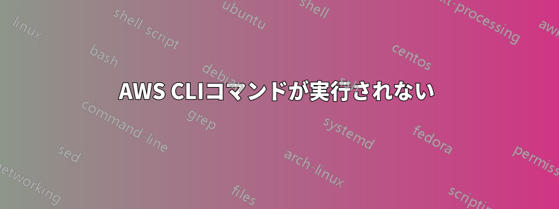 AWS CLIコマンドが実行されない