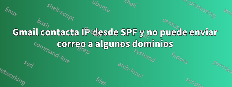 Gmail contacta IP desde SPF y no puede enviar correo a algunos dominios