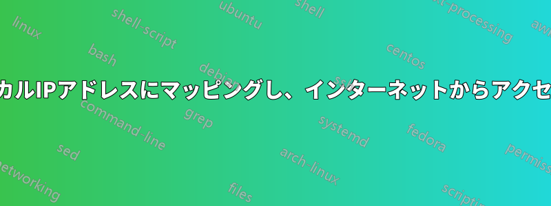 サブドメインをローカルIPアドレスにマッピングし、インターネットからアクセスできるようにする